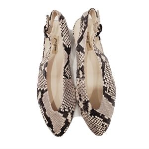 Paul Green Blair Snake Print Slingback Flats Pumps